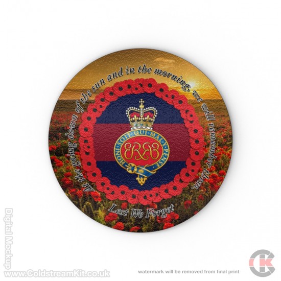 Grenadier Guards (Cypher) 'Lest We Forget' Glass Chopping Board (3 sizes), Poppies Design