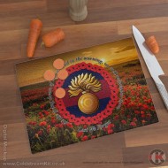 Grenadier Guards (Grenade) 'Lest We Forget' Glass Chopping Board (3 sizes), Poppies Design Grenadier Guards (Grenade) 'Lest We Forget' Glass Chopping Board (3 sizes), Poppies Design
