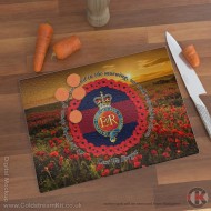 Household Cavalry 'Lest We Forget' Glass Chopping Board (3 sizes), Poppies Design Household Cavalry 'Lest We Forget' Glass Chopping Board (3 sizes), Poppies Design