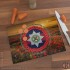 Irish Guards 'Lest We Forget' Glass Chopping Board (3 sizes), Poppies Design