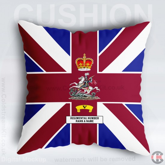 No 5 Company Bunting Cushion 40cm by 40cm, HQ Coy 1st Bn Coldstream Guards
