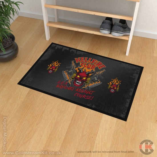 Hellfire Club, AKA Bayonet Assault Course, Stranger Things Parody Floor Mat (2 sizes available)