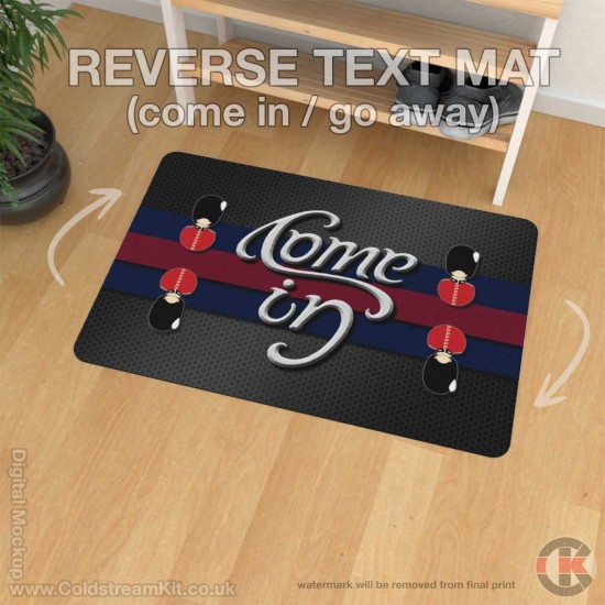 Grenadier Guards Reverse Text Floor/Door Mat (Come In / Go Away)