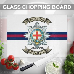 Glass Chopping Board 39cm by 28cm, (BRB) Coldstream Guards Glass Chopping Board 39cm by 28cm, (BRB) Coldstream Guards