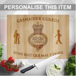 Glass Chopping Board 39cm by 28cm, Grenadier Guards (Cypher) Glass Chopping Board 39cm by 28cm, Grenadier Guards (Cypher)