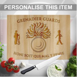 Glass Chopping Board 39cm by 28cm, Grenadier Guards (Grenade) Glass Chopping Board 39cm by 28cm, Grenadier Guards (Grenade)
