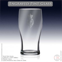 Blues and Royals Engraved Pint Glass (FREE Shot Glass offer) Blues and Royals Engraved Pint Glass (FREE Shot Glass offer)