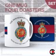 The Household Cavalry Mug and Coaster Set (four hardwood coasters)