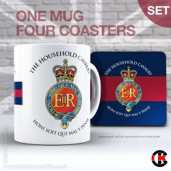 The Household Cavalry Mug and Coaster Set (four hardwood coasters) The Household Cavalry Mug and Coaster Set (four hardwood coasters)