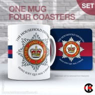 The Household Division Mug and Coaster Set (four hardwood coasters) The Household Division Mug and Coaster Set (four hardwood coasters)