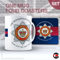 The Household Division Mug and Coaster Set (four hardwood coasters) The Household Division Mug and Coaster Set (four hardwood coasters)