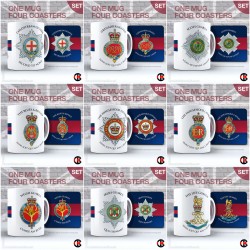 The Household Division Mug and Coaster Set (four hardwood coasters) The Household Division Mug and Coaster Set (four hardwood coasters)