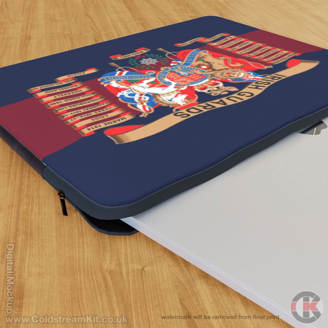 Emblazon Irish Guards Emblazon (Battle Honours) Laptop/Tablet Sleeve (4 sizes ...