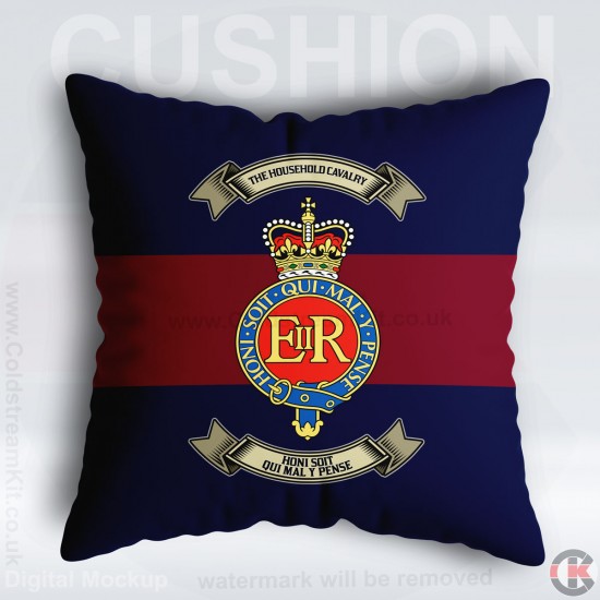 The Household Cavalry, Blue Red Blue Cushion 40cm by 40cm
