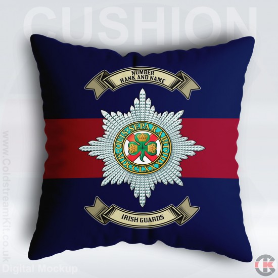 Irish Guards, Blue Red Blue Cushion 40cm by 40cm, Irish Guards