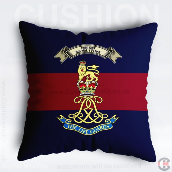 The Life Guards, Blue Red Blue Cushion 40cm by 40cm, The Life Guards