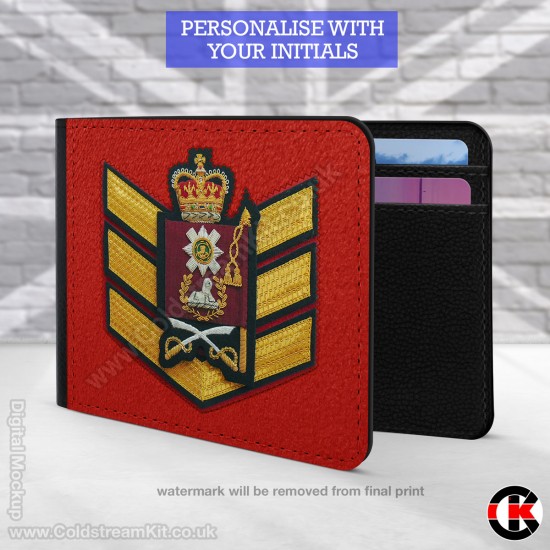 Colour Sergeant Scots Guards, 2 Fold Faux Leather Wallet - FREE Initials printed