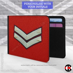 Lance Corporal's  (Guards) Rank, 2 Fold Faux Leather Wallet - FREE Initials printed Lance Corporal's  (Guards) Rank, 2 Fold Faux Leather Wallet - FREE Initials printed