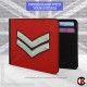 Lance Corporal's  (Guards) Rank, 2 Fold Faux Leather Wallet - FREE Initials printed