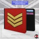 Sergeant's  (Guards) Rank, 2 Fold Faux Leather Wallet - FREE Initials printed
