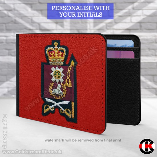 Warrant Officer Scots Guards, 2 Fold Faux Leather Wallet - FREE Initials printed