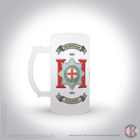 2nd Battalion Coldstream Guards 16oz Frosted Beer Stein (Military Insignia)
