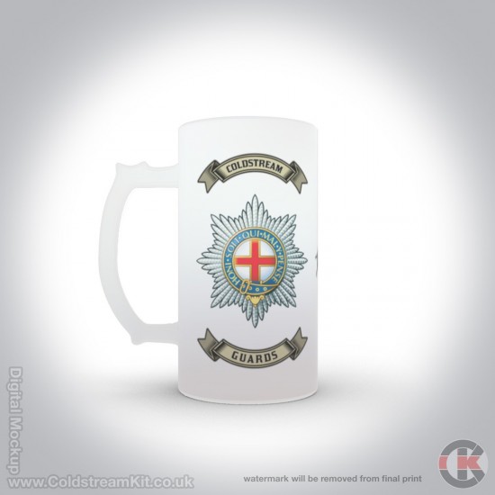 Coldstream Guards 16oz Frosted Beer Stein (Military Insignia)