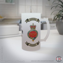 Grenadier Guards 16oz Frosted Beer Stein, with Cypher (Military Insignia) Grenadier Guards 16oz Frosted Beer Stein, with Cypher (Military Insignia)