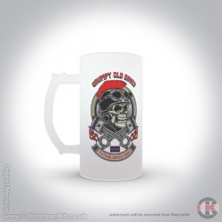 Grumpy Old Dinks, Blues and Royals 16oz Frosted Beer Stein Grumpy Old Dinks, Blues and Royals 16oz Frosted Beer Stein
