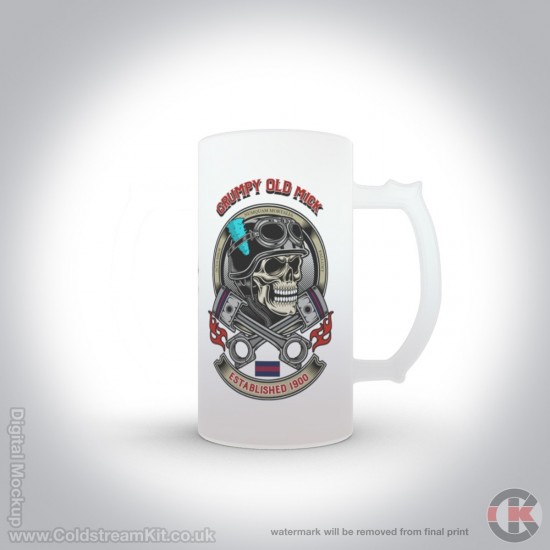 Grumpy Old Mick, Irish Guards 16oz Frosted Beer Stein