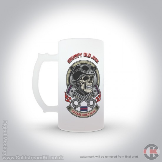 Grumpy Old Jock, Scots Guards 16oz Frosted Beer Stein