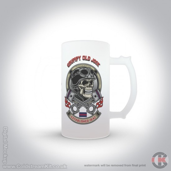 Grumpy Old Jock, Scots Guards 16oz Frosted Beer Stein