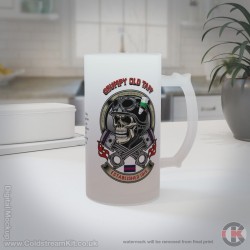 Grumpy Old Taff, Welsh Guards 16oz Frosted Beer Stein Grumpy Old Taff, Welsh Guards 16oz Frosted Beer Stein