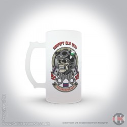 Grumpy Old Taff, Welsh Guards 16oz Frosted Beer Stein Grumpy Old Taff, Welsh Guards 16oz Frosted Beer Stein