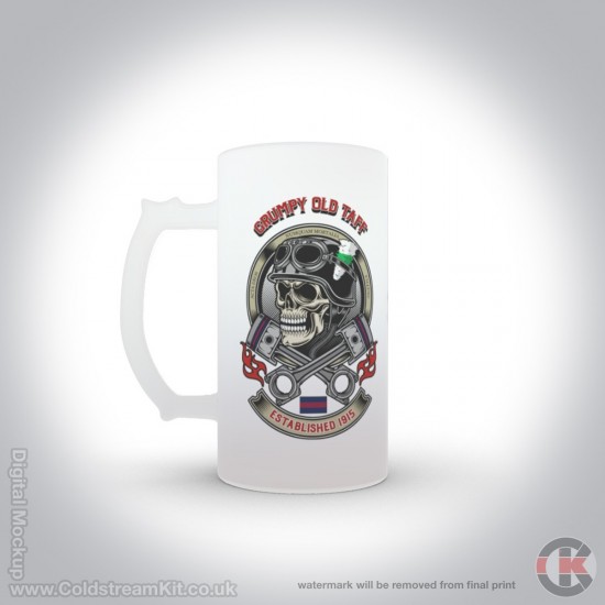 Grumpy Old Taff, Welsh Guards 16oz Frosted Beer Stein