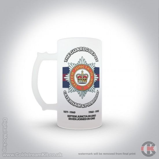 Guards Depot (Caterham & Pirbright) 16oz Frosted Beer Stein (Military Insignia)