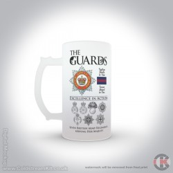 The Guards - Excellence in Action, 16oz Frosted Beer Stein The Guards - Excellence in Action, 16oz Frosted Beer Stein
