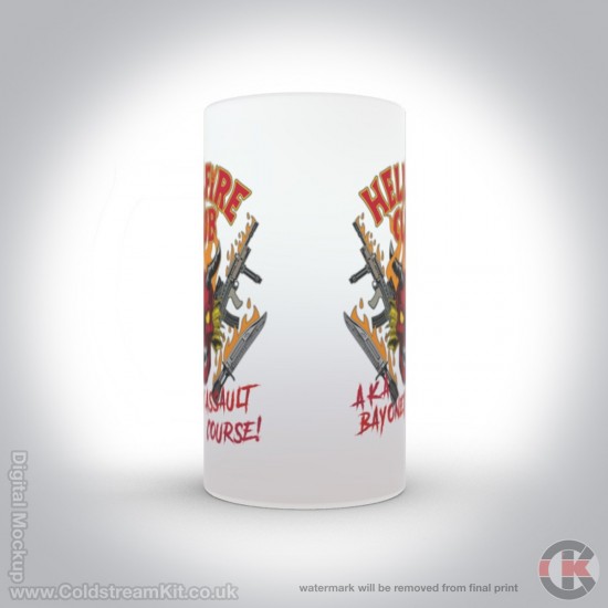 Hellfire Club, AKA Bayonet Assault Course, Stranger Things Parody, 16oz Frosted Beer Stein