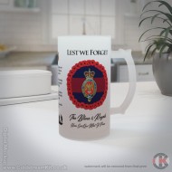 Blues and Royals 'Lest We Forget'  16oz Frosted Beer Stein Blues and Royals 'Lest We Forget'  16oz Frosted Beer Stein