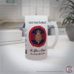 Blues and Royals 'Lest We Forget'  16oz Frosted Beer Stein