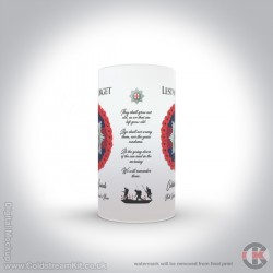 Coldstream Guards 'Lest We Forget'  16oz Frosted Beer Stein Coldstream Guards 'Lest We Forget'  16oz Frosted Beer Stein
