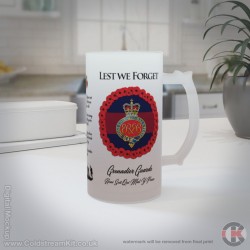 Grenadier Guards (Cypher) 'Lest We Forget'  16oz Frosted Beer Stein Grenadier Guards (Cypher) 'Lest We Forget'  16oz Frosted Beer Stein