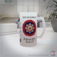 Household Division 'Lest We Forget'  16oz Frosted Beer Stein Household Division 'Lest We Forget'  16oz Frosted Beer Stein