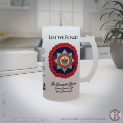 Household Division 'Lest We Forget'  16oz Frosted Beer Stein Household Division 'Lest We Forget'  16oz Frosted Beer Stein