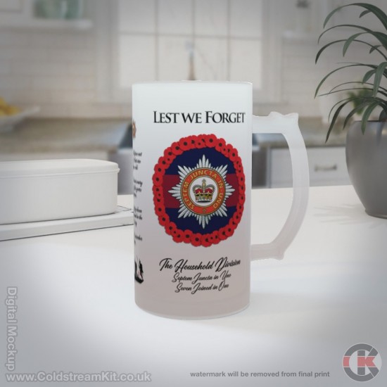 Household Division 'Lest We Forget'  16oz Frosted Beer Stein