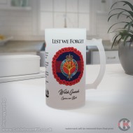 Welsh Guards 'Lest We Forget'  16oz Frosted Beer Stein