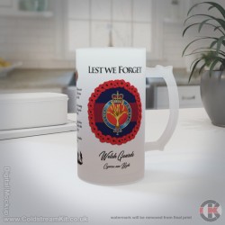 Welsh Guards 'Lest We Forget'  16oz Frosted Beer Stein Welsh Guards 'Lest We Forget'  16oz Frosted Beer Stein