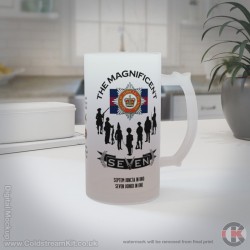The Magnificent Seven, The Household Division, 16oz Frosted Beer Stein The Magnificent Seven, The Household Division, 16oz Frosted Beer Stein