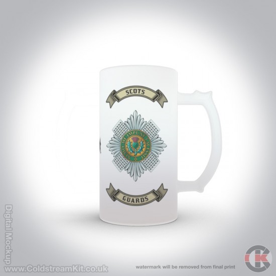 Scots Guards 16oz Frosted Beer Stein (Military Insignia)