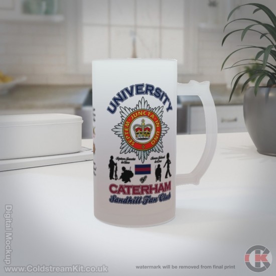 University of Caterham 16oz Frosted Beer Stein (Military Insignia)